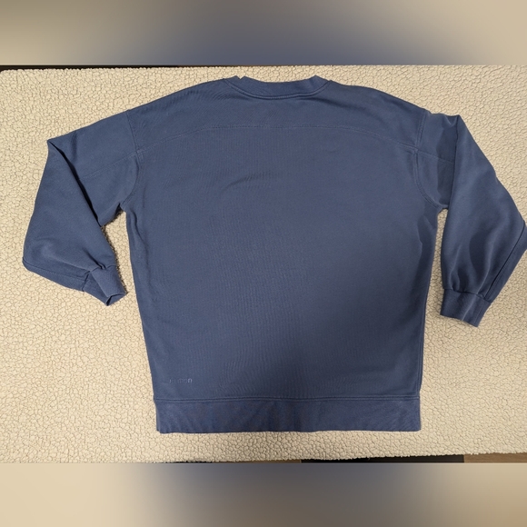 Lululemon Perfectly Oversized Crew Sweatshirt Blue Approx Size 12 (PTP 26") - Picture 11 of 14